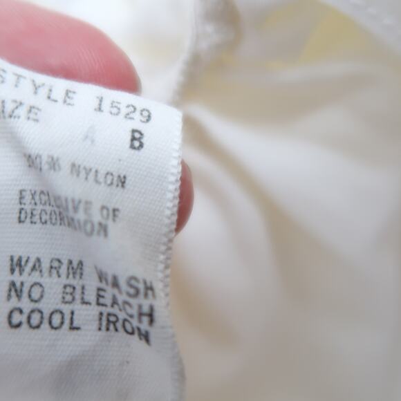 Vintage 70s Figurettes white daisy floral lace wrap front maxi robe XS - Picture 6 of 6